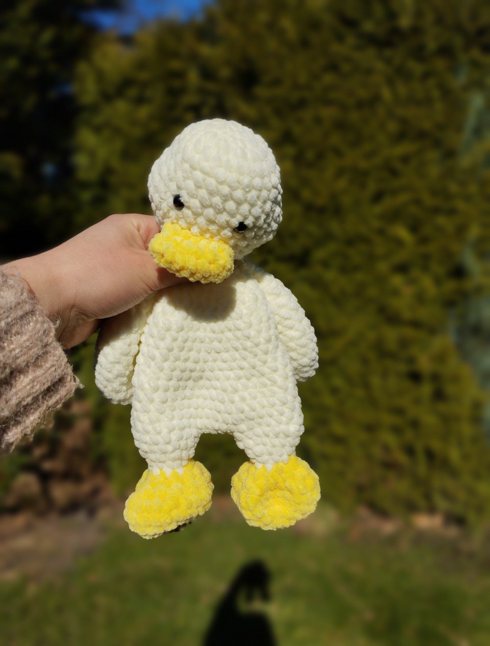 Schmusetuch Schnuffeltuch Ente Kuscheltier Amigurumi selfmade gehäkelt weich Gans
