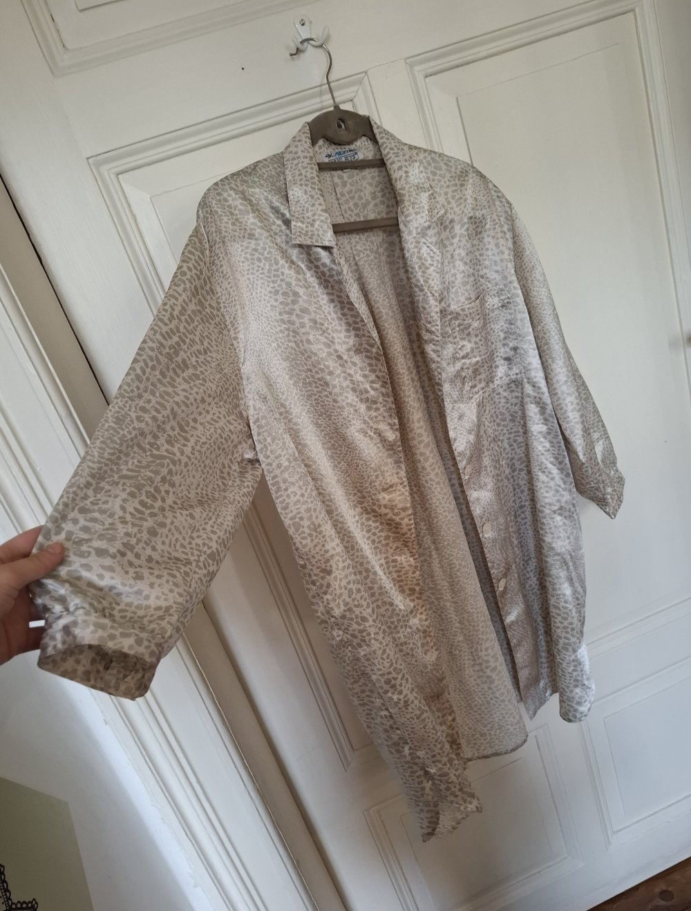 seidige Animal Print Bluse