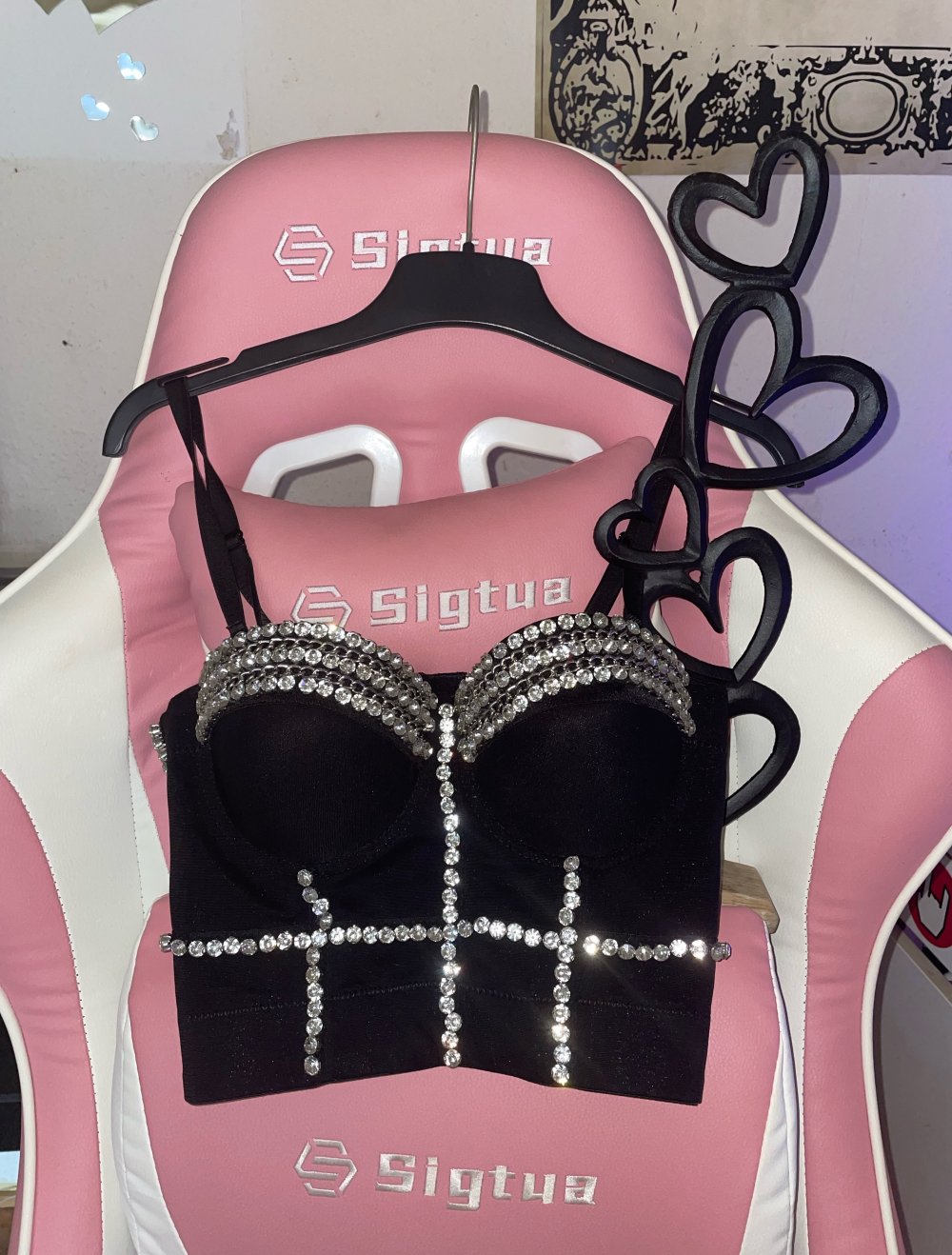 Korsetttop mit Strass