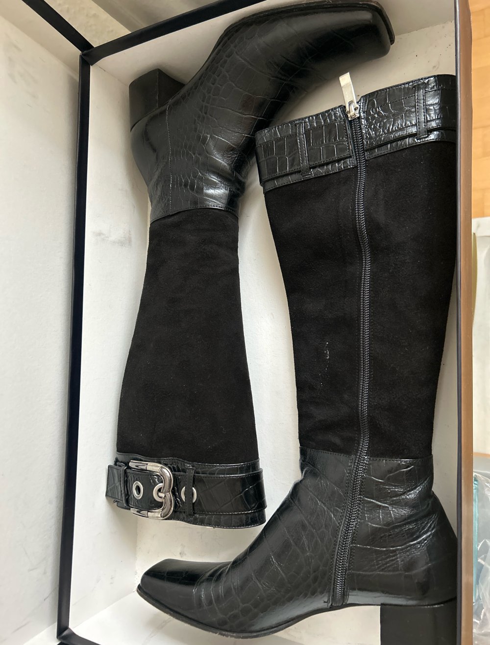 spezielle Stiefeln gemischt Leder und Wildleder