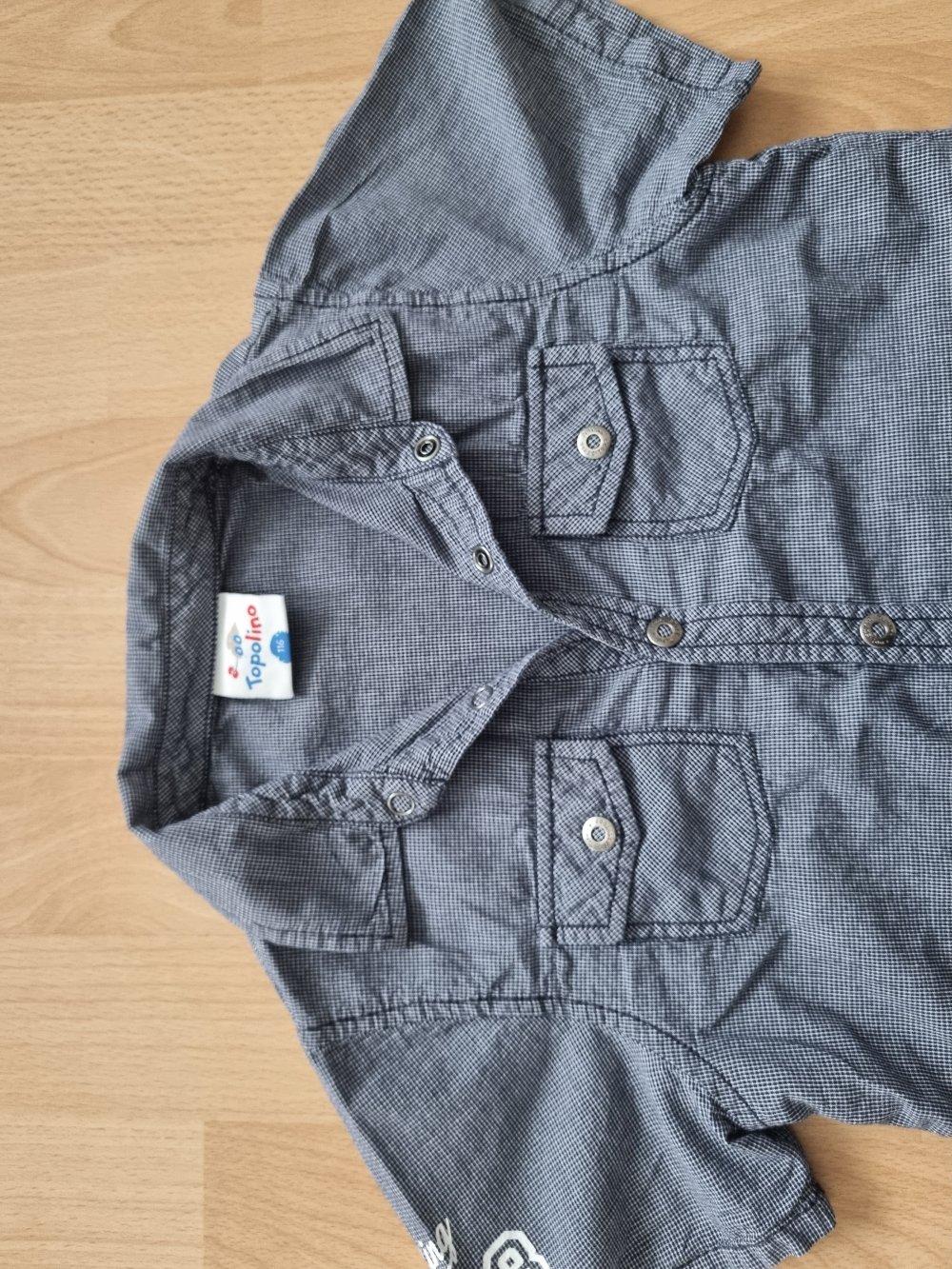 Kurzarm Hemd, Hemd mit kurzen Ärmeln von Topolino, Größe 116