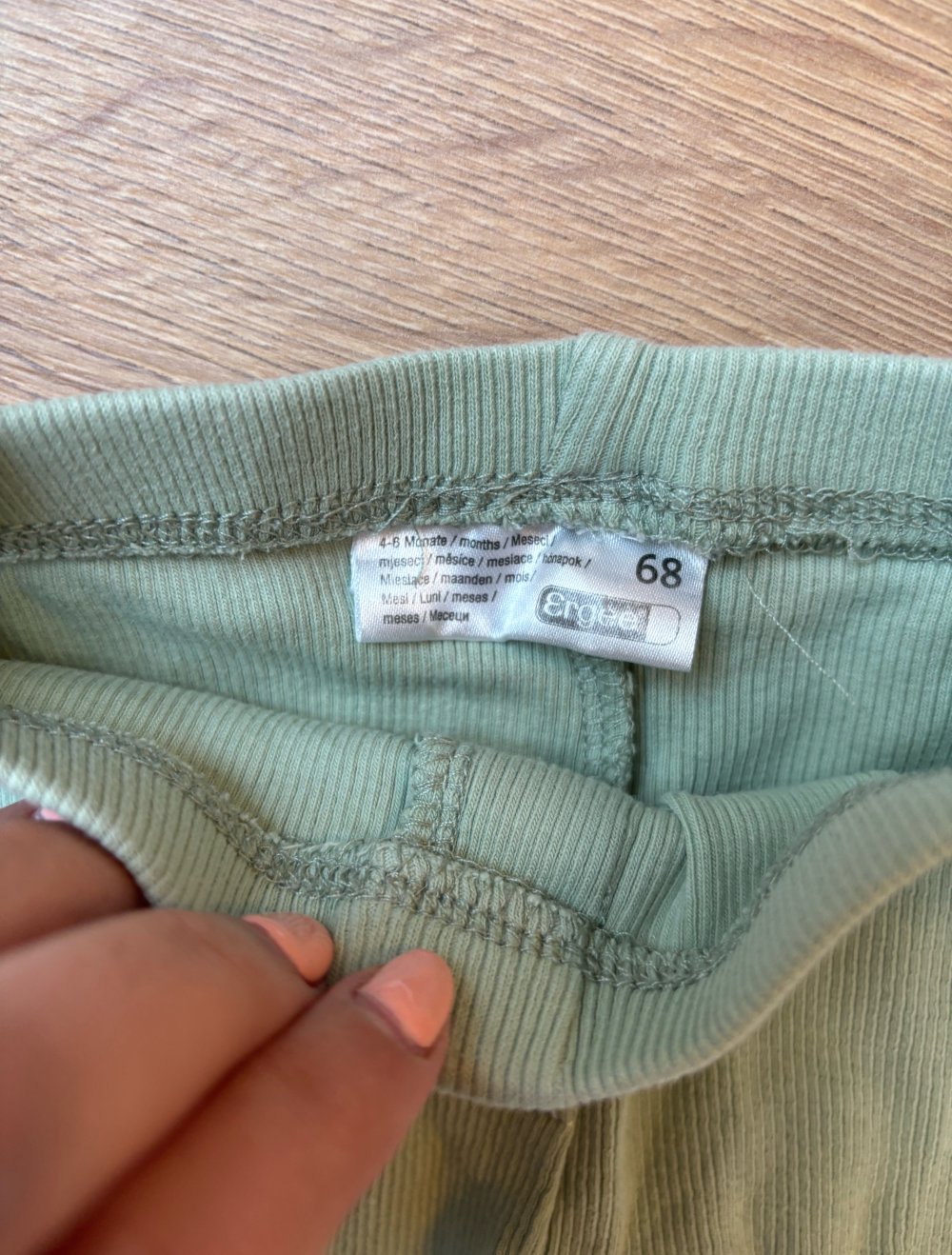 Leggings hellgrün mit Knöpfen