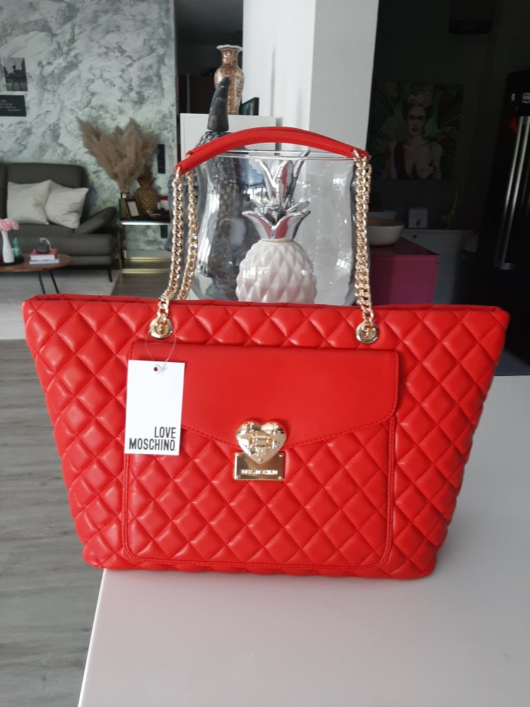 MOSCHINO Handtasche rot, Neu mit Etikett 