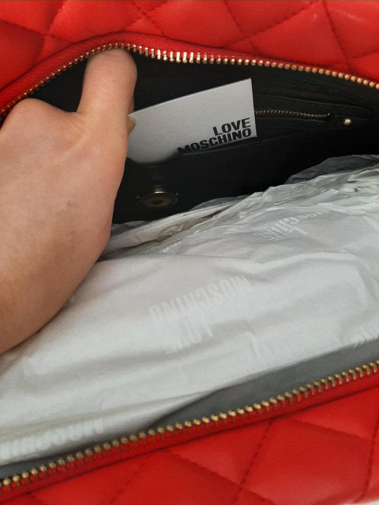 MOSCHINO Handtasche rot, Neu mit Etikett 