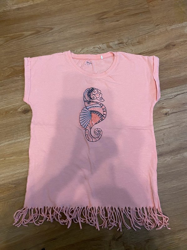 T-Shirt mit Fransen, Gr. 146/152, Yigga