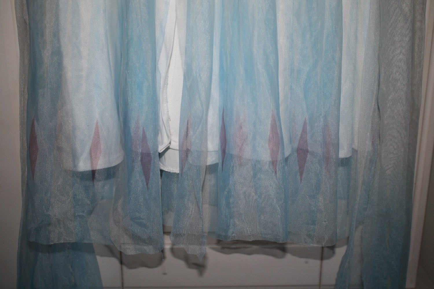 Frozen Kostüm Kleid Elsa Gr. 134 140 weiß blau Schleppe Brautkleid