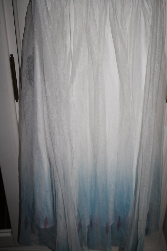 Frozen Kostüm Kleid Elsa Gr. 134 140 weiß blau Schleppe Brautkleid