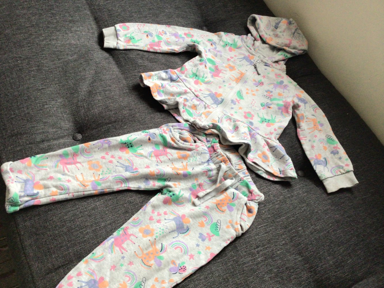 Gr.98 süßes Einhorn Training Set Tracksuit