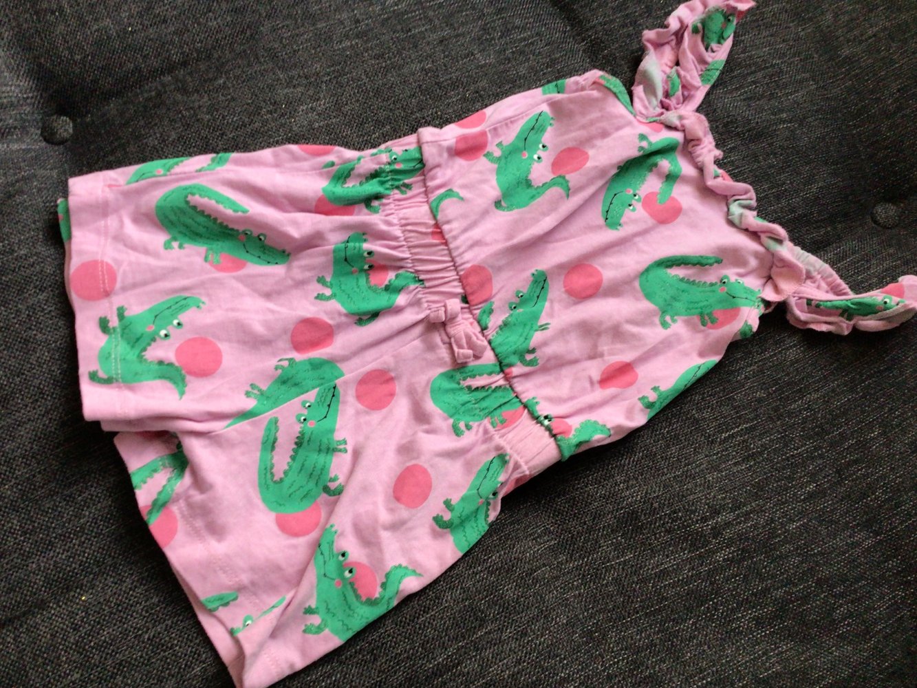 Gr. 86 niedliches Krokodil Einteiler Playsuit Strampler