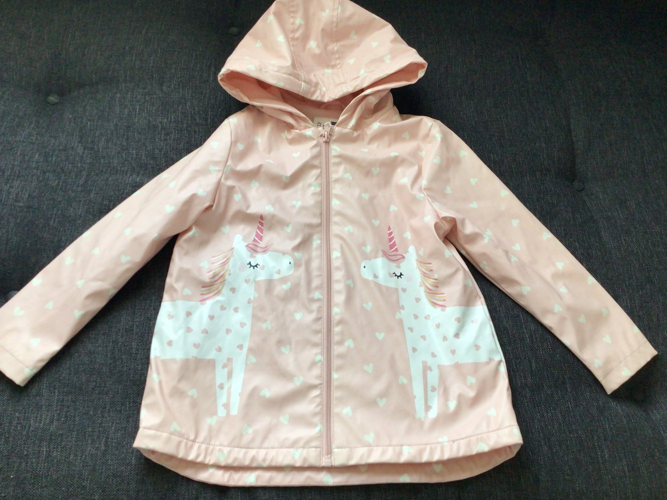 Gr.110 Süße Einhorn Regenjacke Englandmode 