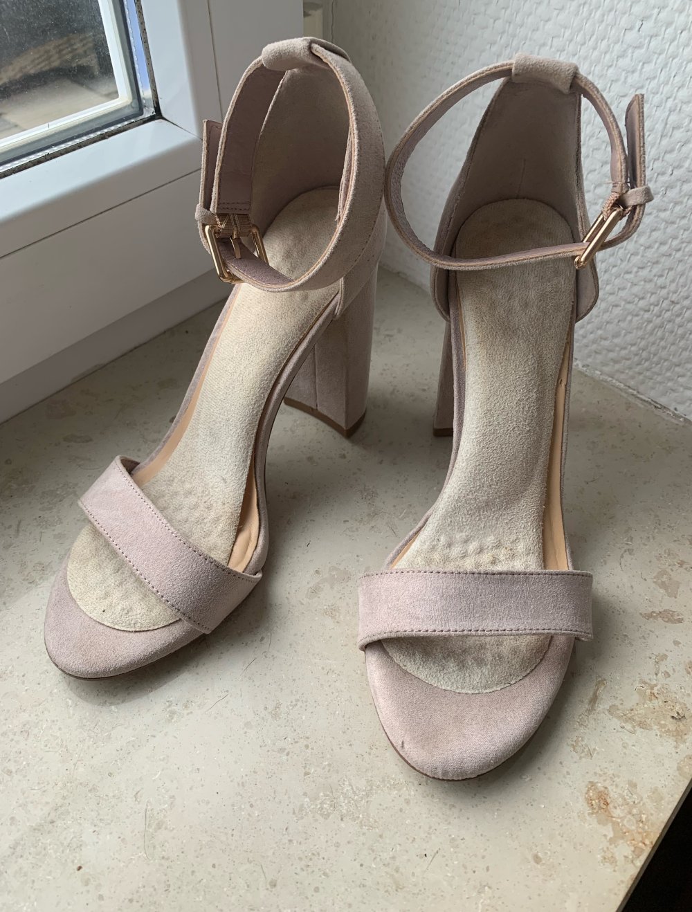 Eleganter Schuh Pumps Sandale Rose Gold 37