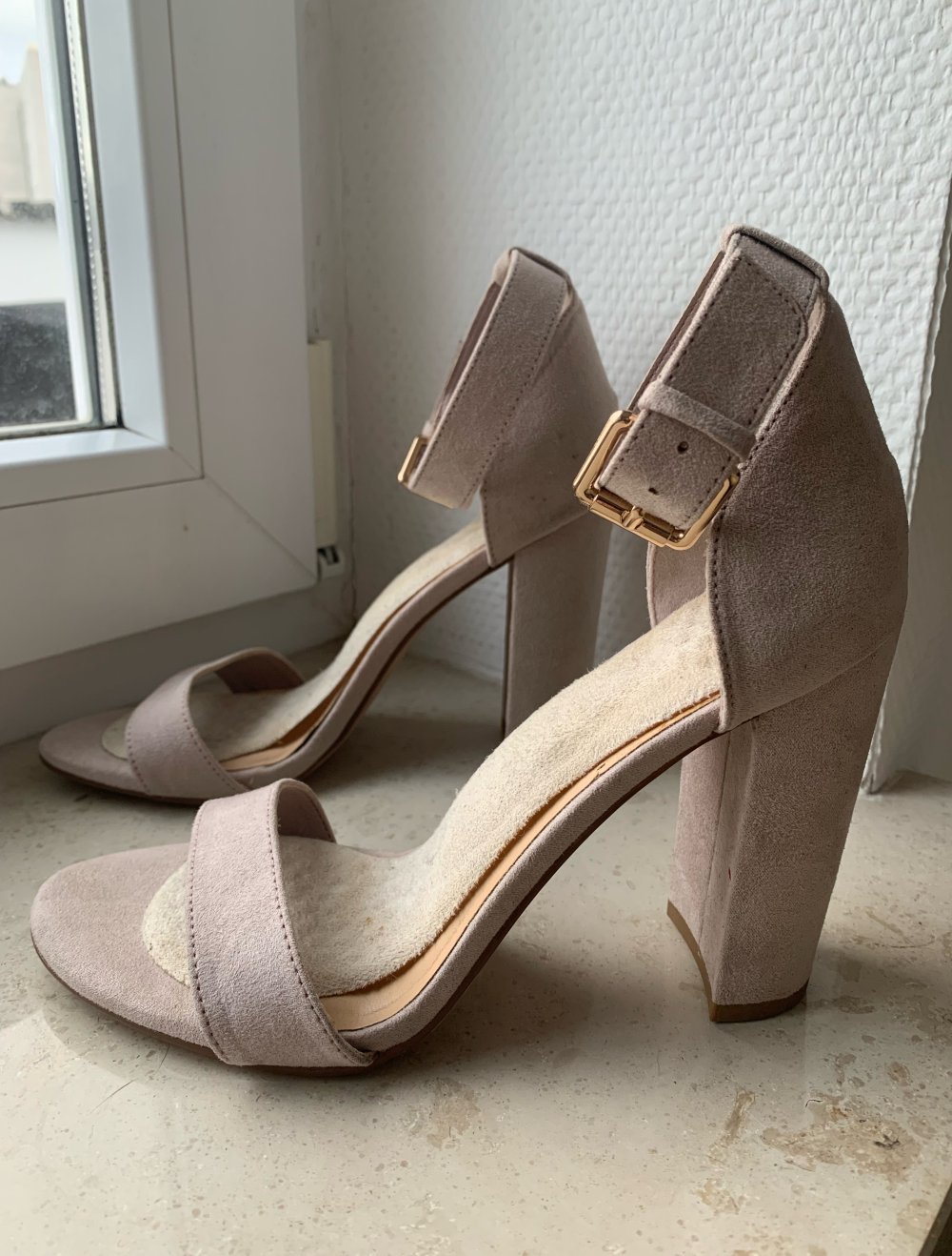Eleganter Schuh Pumps Sandale Rose Gold 37