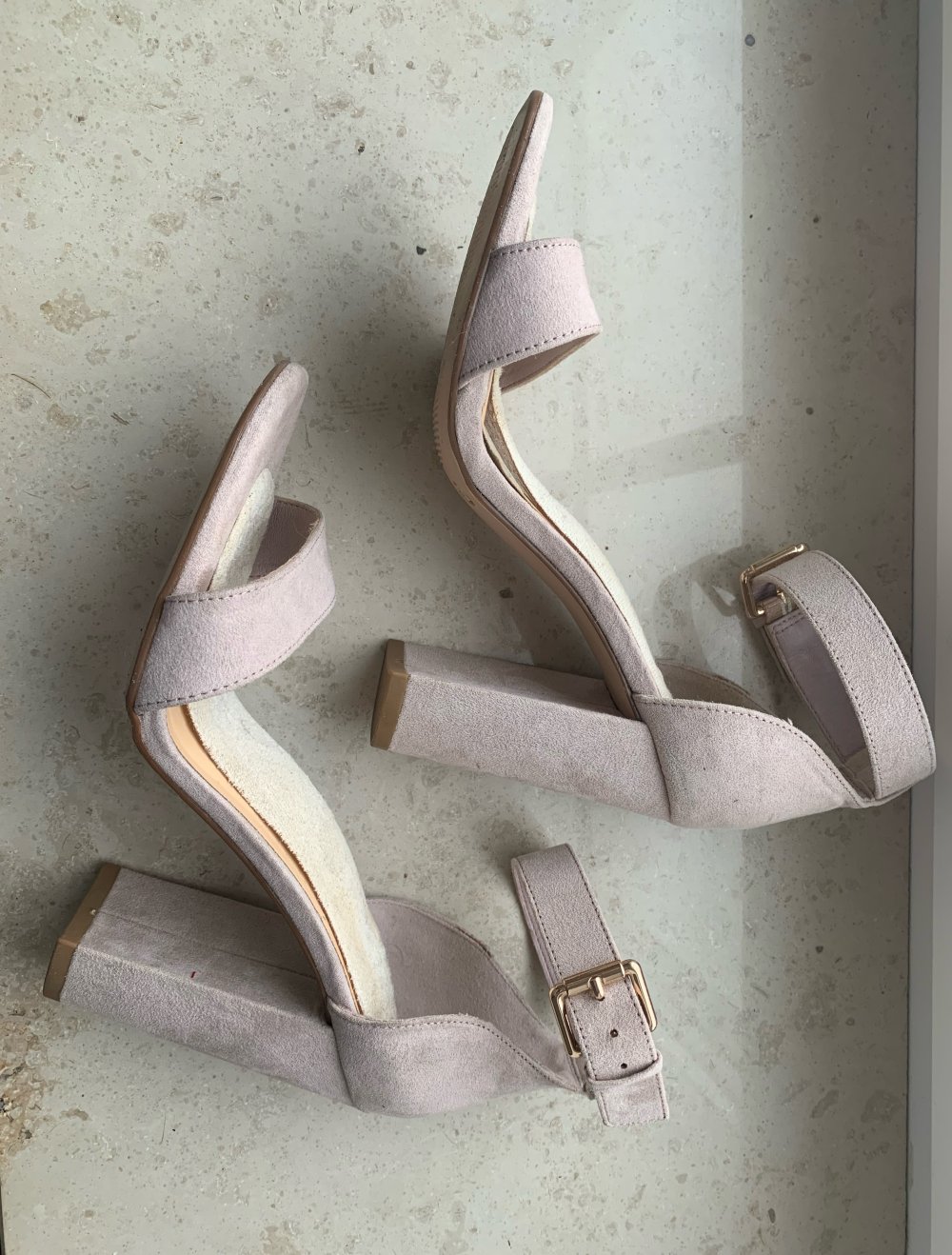 Eleganter Schuh Pumps Sandale Rose Gold 37