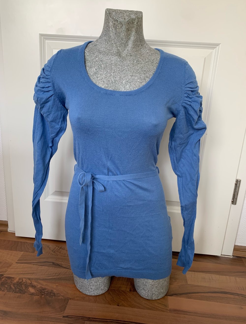 Pullover mit Strukturstrick Gr. 36/38 Hellblau Damen Langarm Strick-Pulli Neu