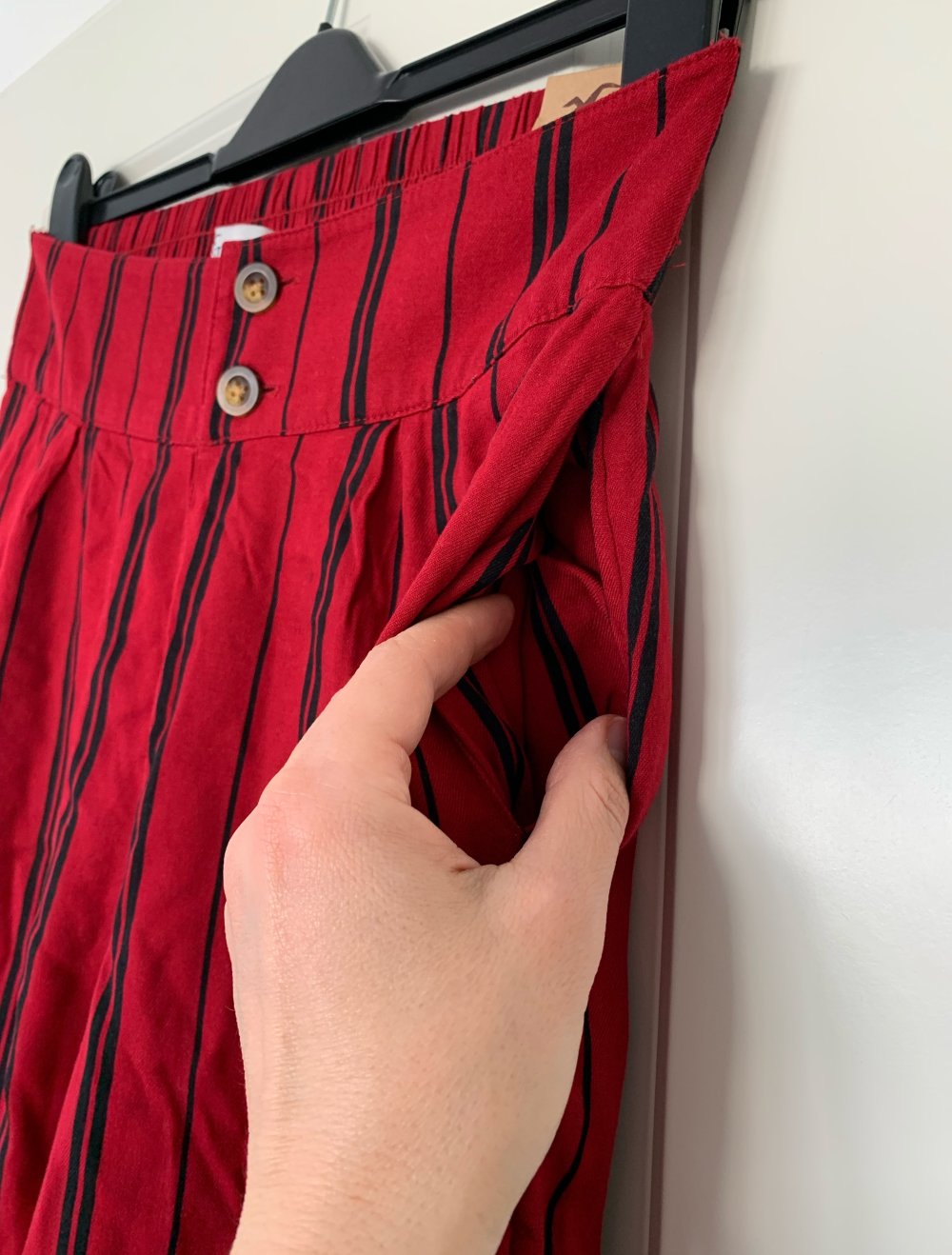 NEU Sommer Hose Cullotte Rot S Hollister High Waist