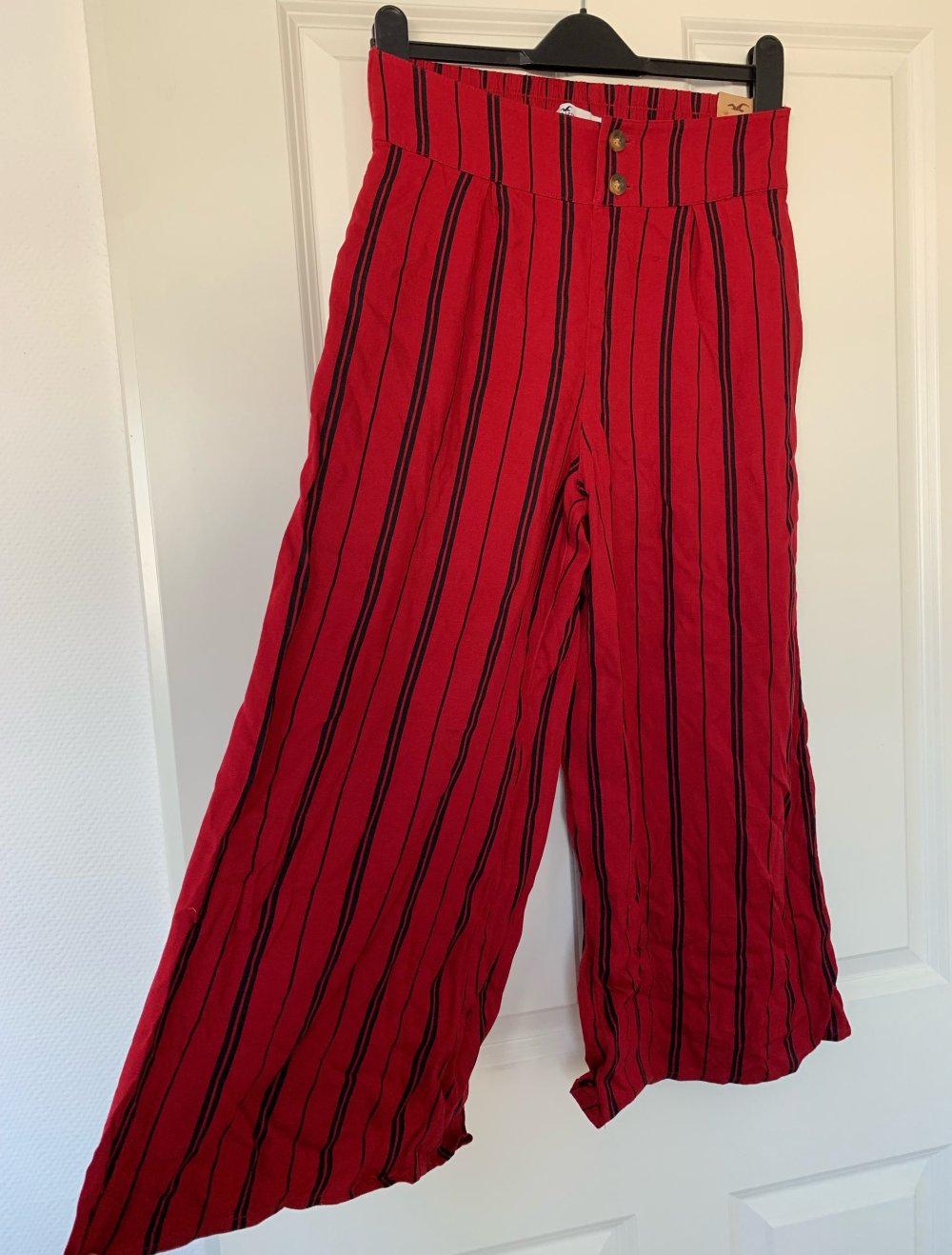 NEU Sommer Hose Cullotte Rot S Hollister High Waist