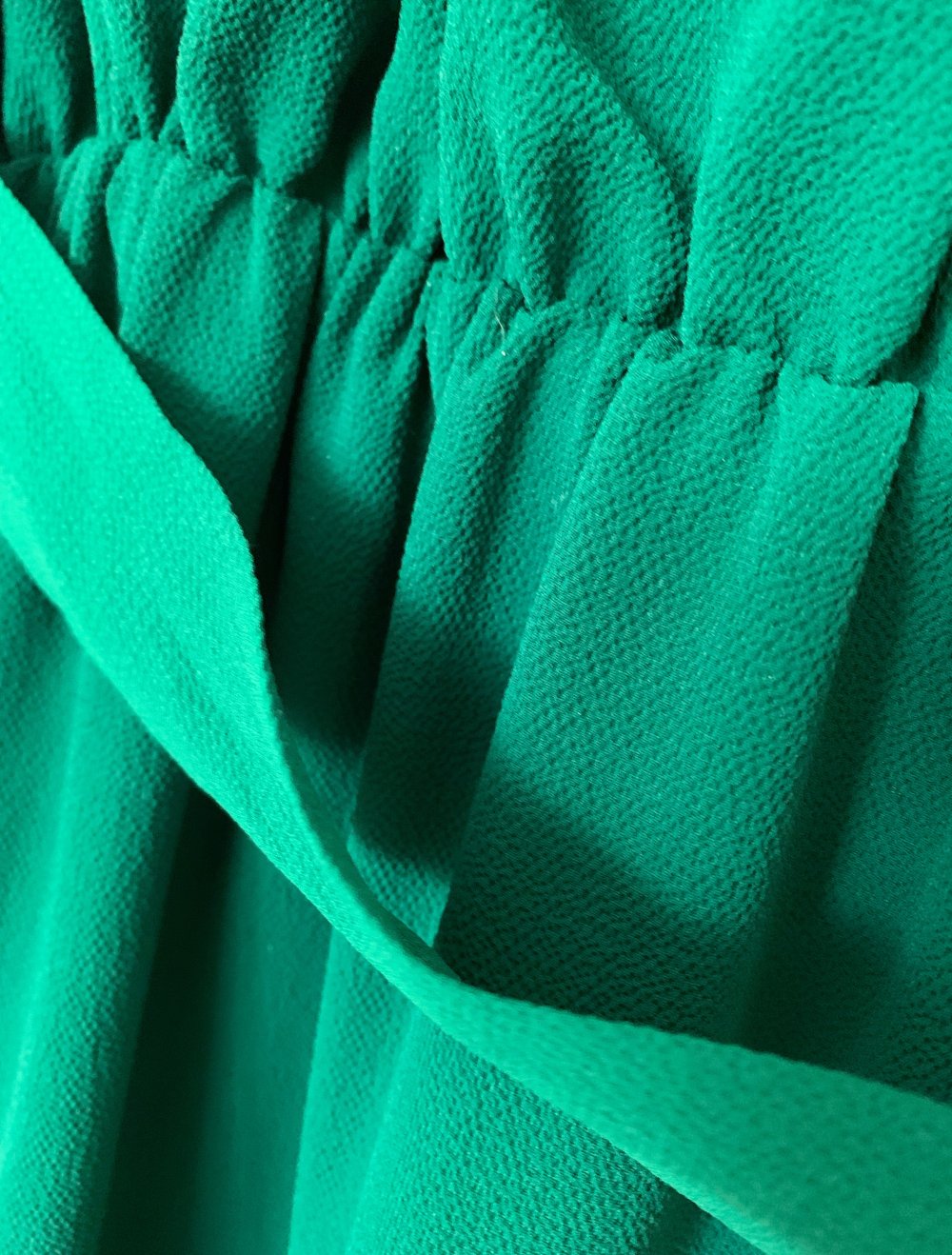 Mango Sommerkleid – Größe S – Grün– Knopfleiste & Bindegürtel