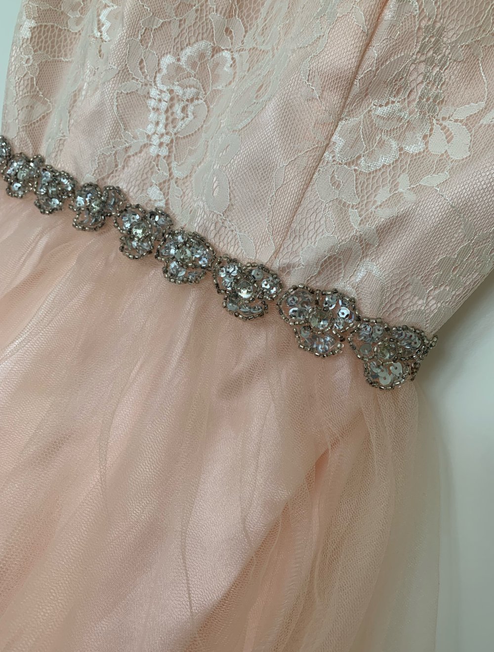 Neuwertig Festlich Kleid 34 Hochzeit Konfirmation Abschlussball Glitzer-Laona - Ballkleid - Abendkleid - Cocktailkleid - Aprikot Top Zustand