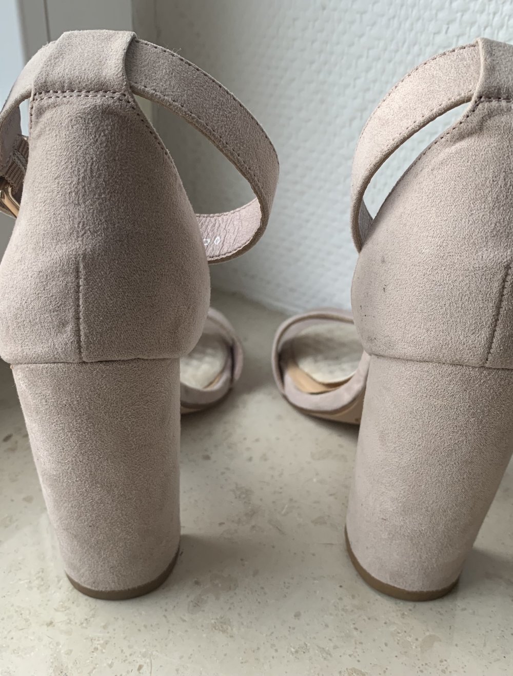 Eleganter Schuh Pumps Sandale Rose Gold 37