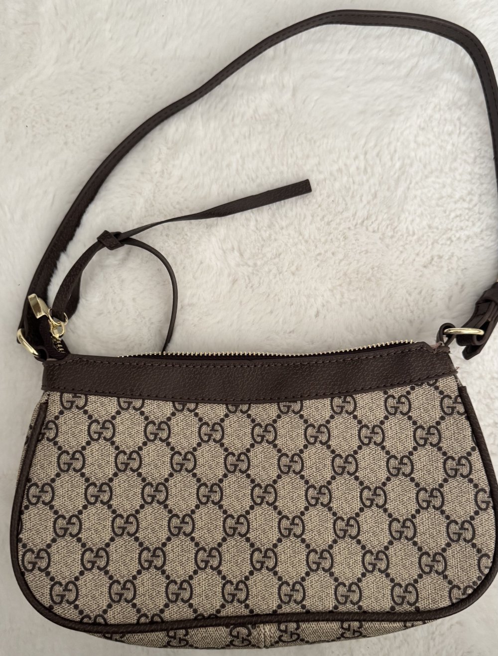 Neue Gucci Handtasche – Beige/Braun mit GG-Monogramm
