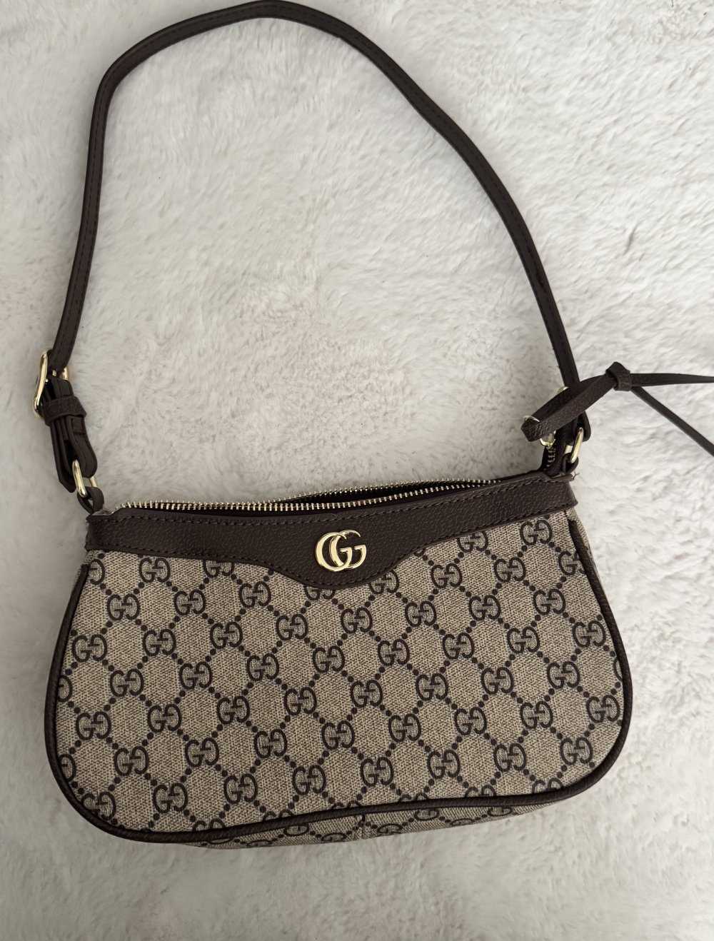 Neue Gucci Handtasche – Beige/Braun mit GG-Monogramm