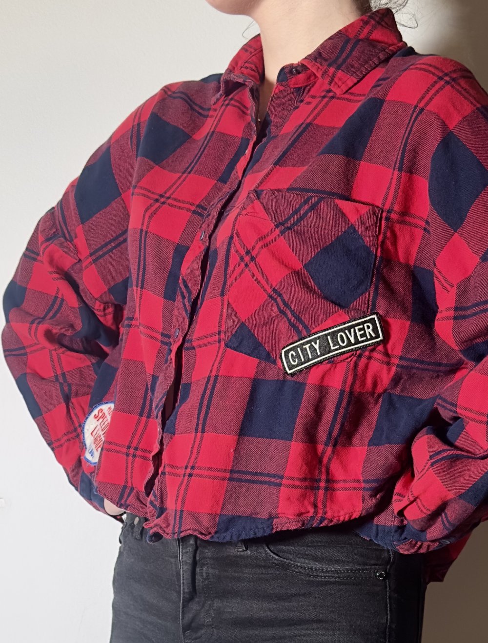 Karierte Bluse/Hemd „City Lover“ – Cropped Look