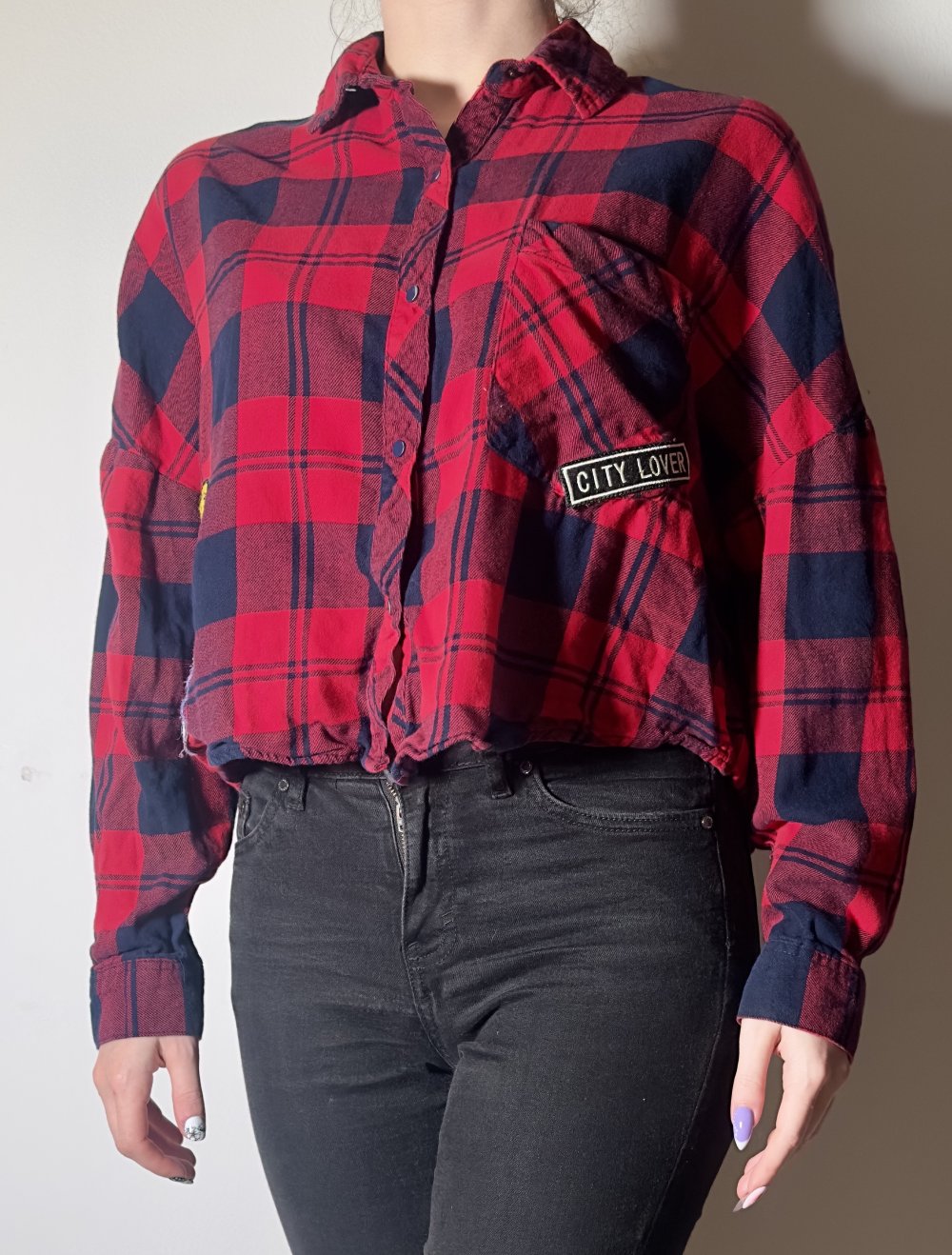 Karierte Bluse/Hemd „City Lover“ – Cropped Look