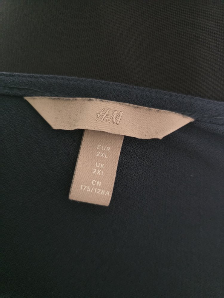 Bluse in Wickeloptik dunkles Petrol  XXL H&M 