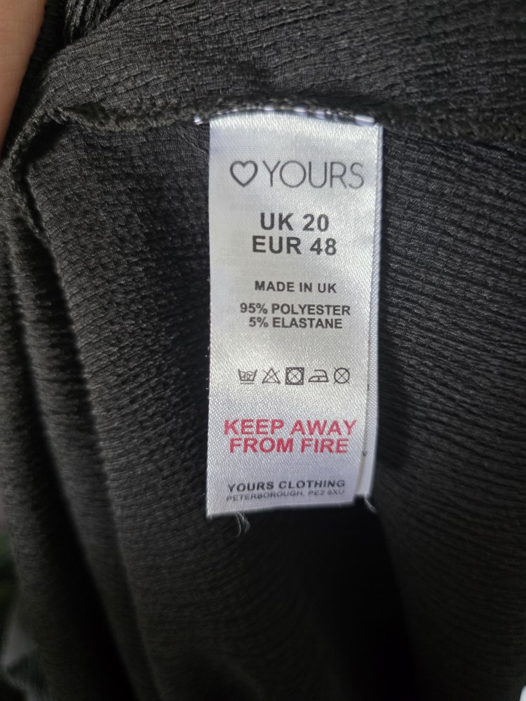 Bluse schwarz 48 UK20 Yours geschnürt Ausschnitt 