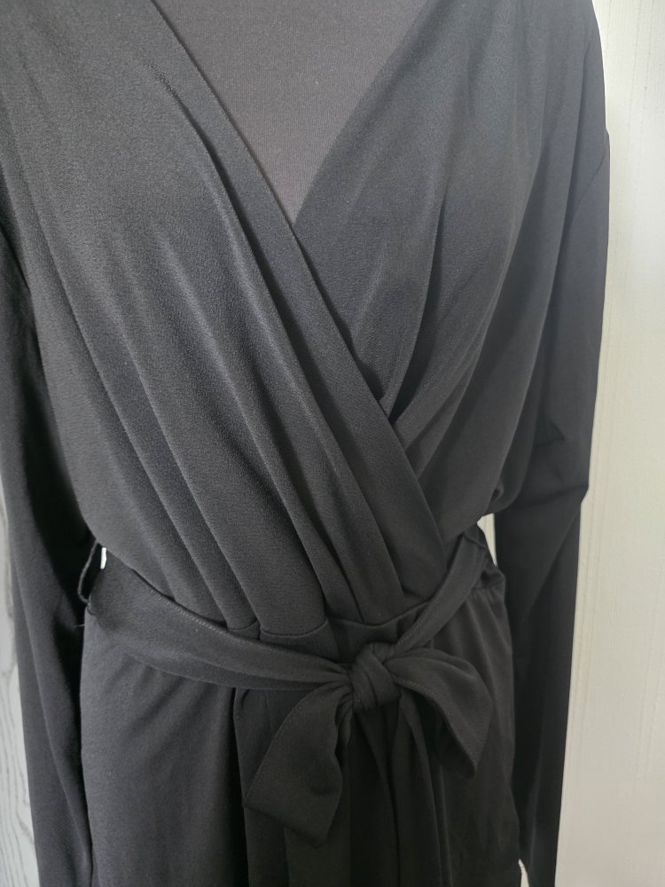 Schicke Bluse Wickeloptik XL H&M schwarz