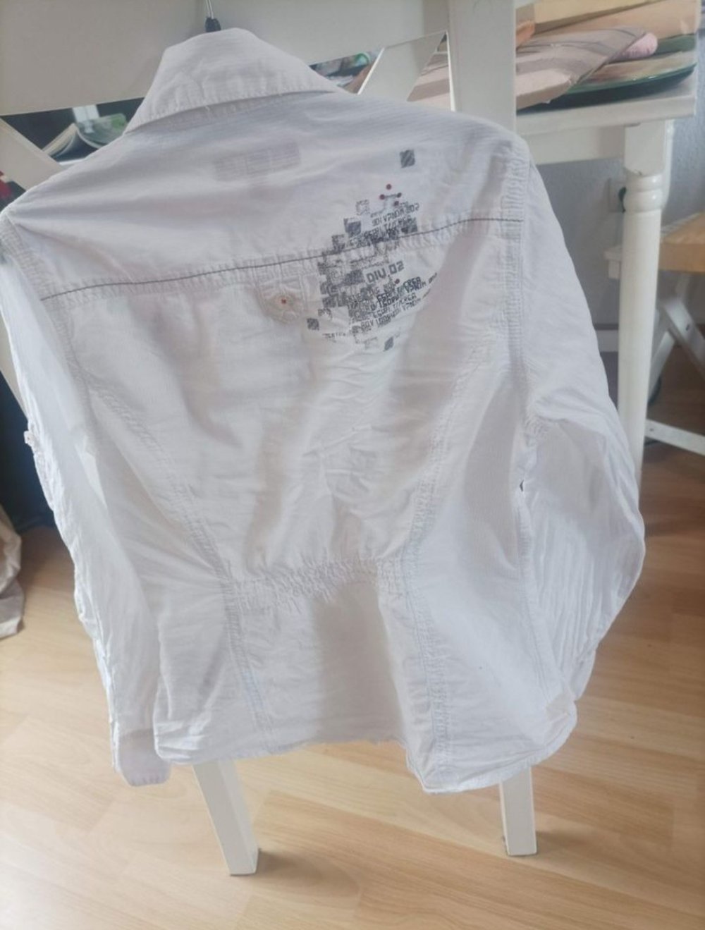 *** Esprit Bluse Gr.122/128/XS Hemd weiß rot ***