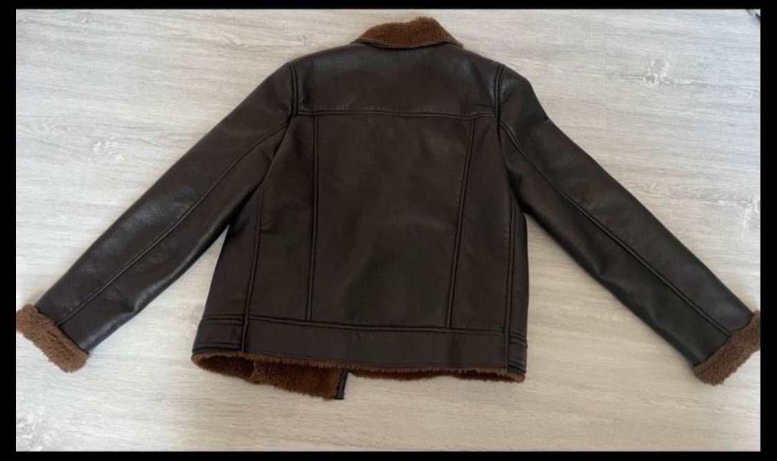 warme Zara Lederjacke Mädchen 164 