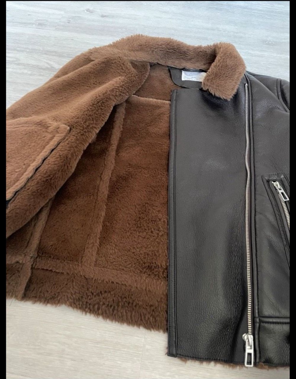 warme Zara Lederjacke Mädchen 164 