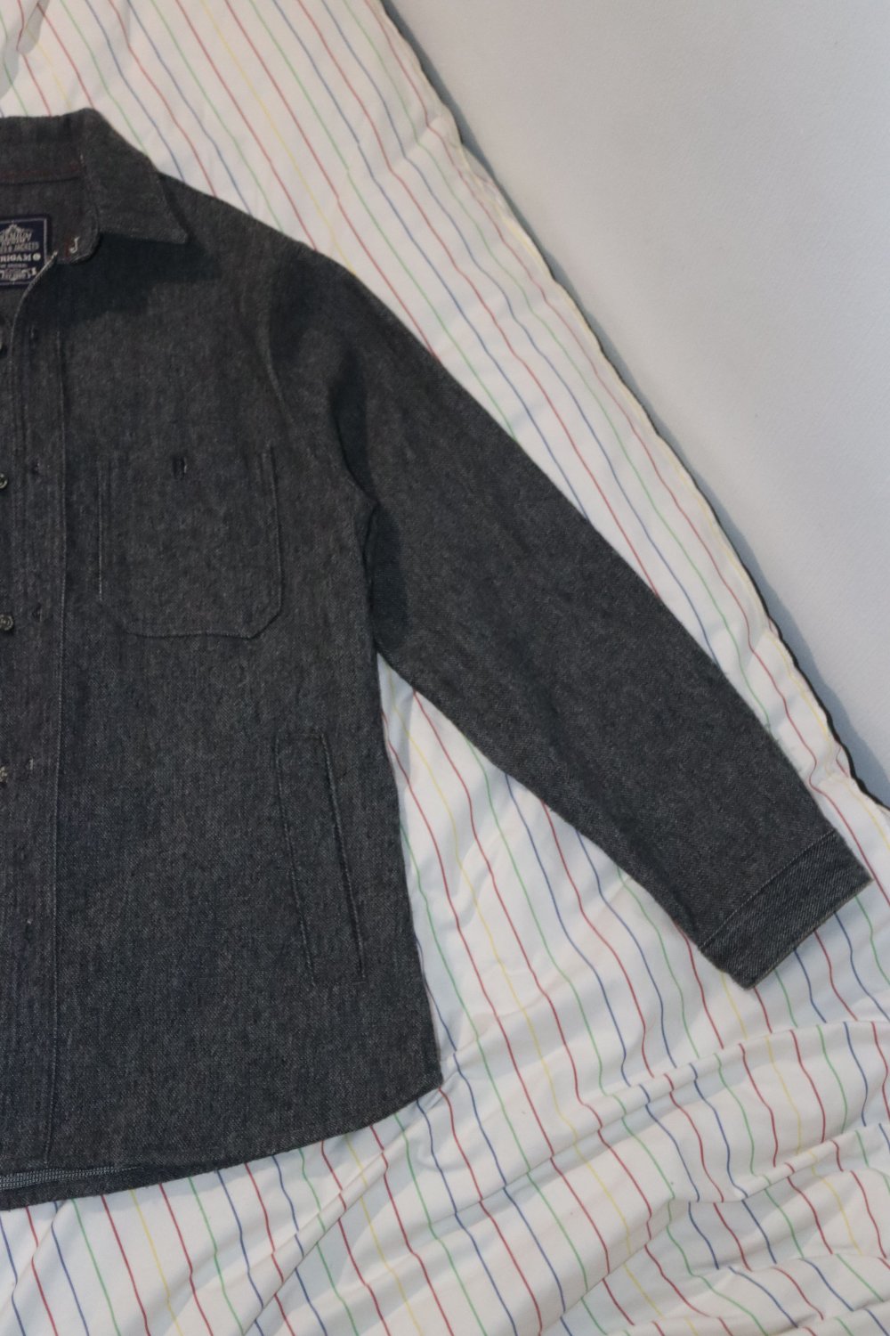 Stilvolle Woll-Mix Jacke in Grau – Größe L