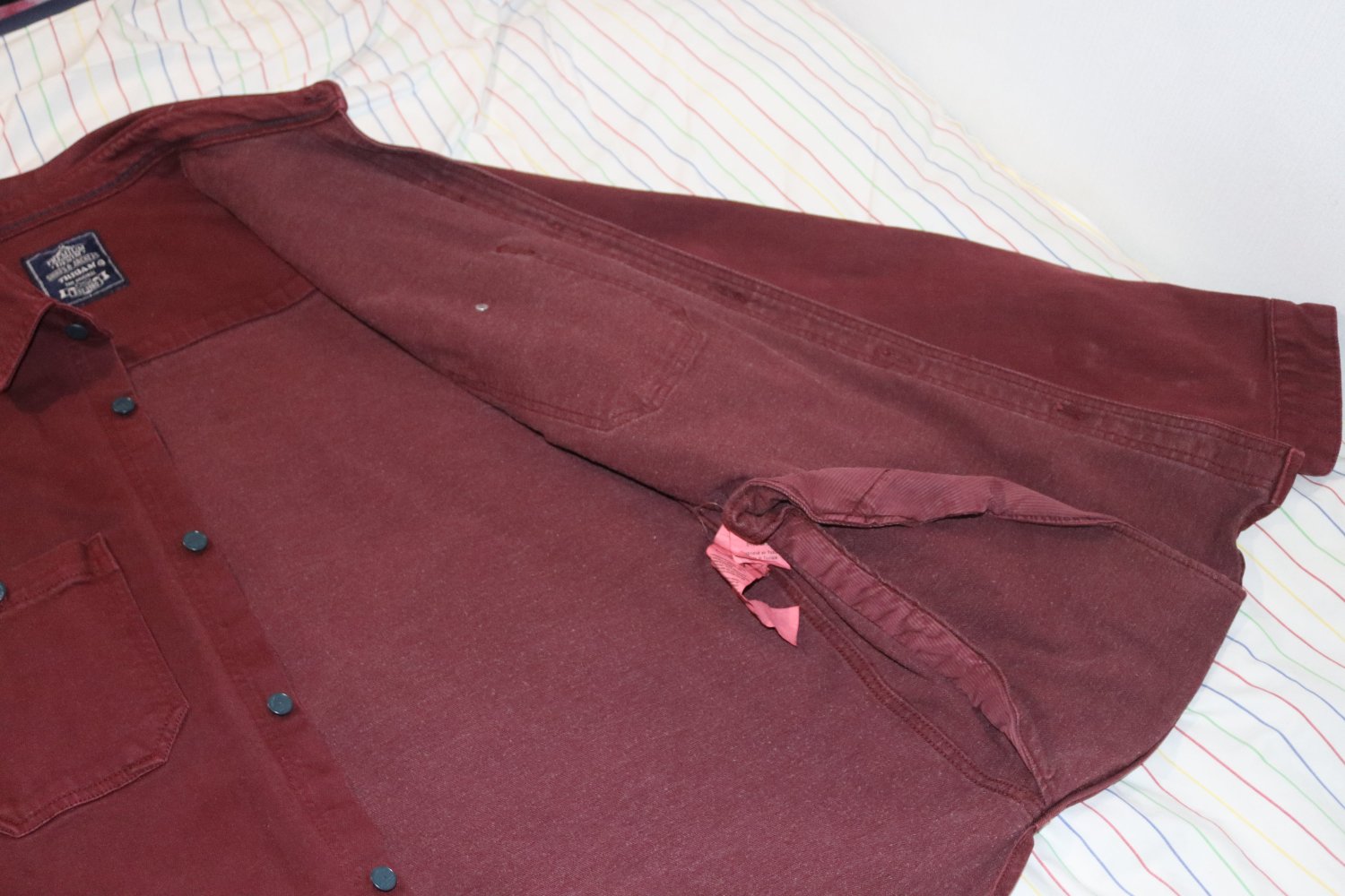 Vintage XL Workwear Jacke Burgund