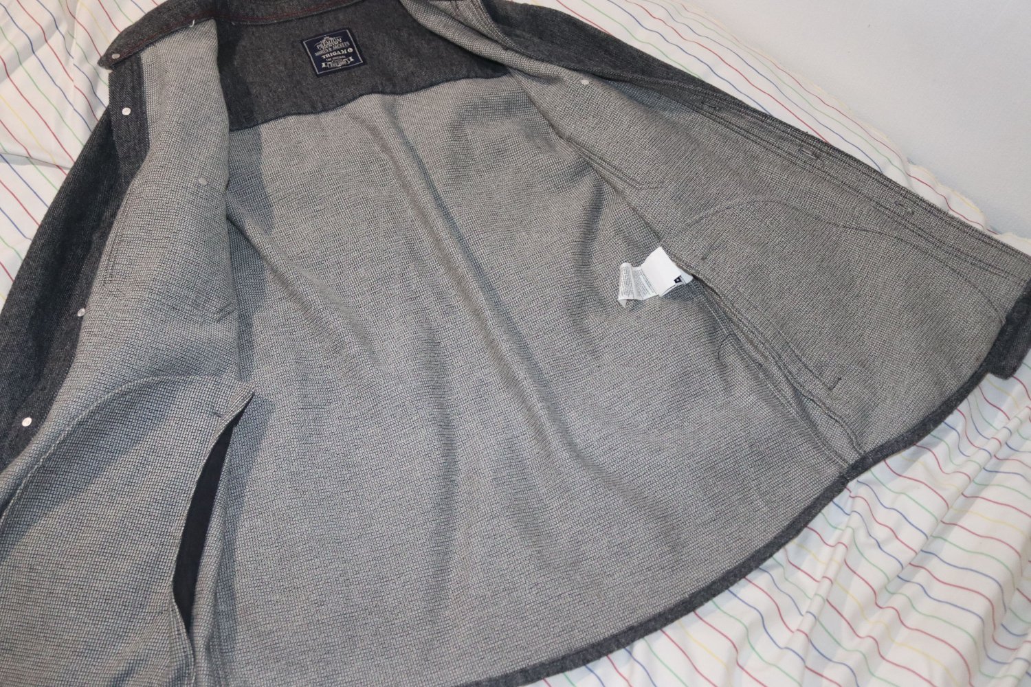 Stilvolle Woll-Mix Jacke in Grau – Größe L