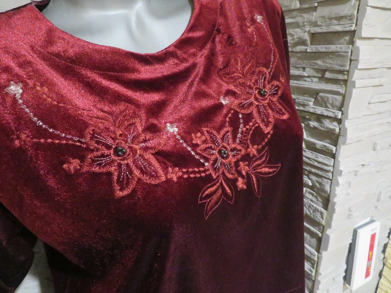 Damen Samt langarm Shirt Größe M 40/42 (Nr1982a)