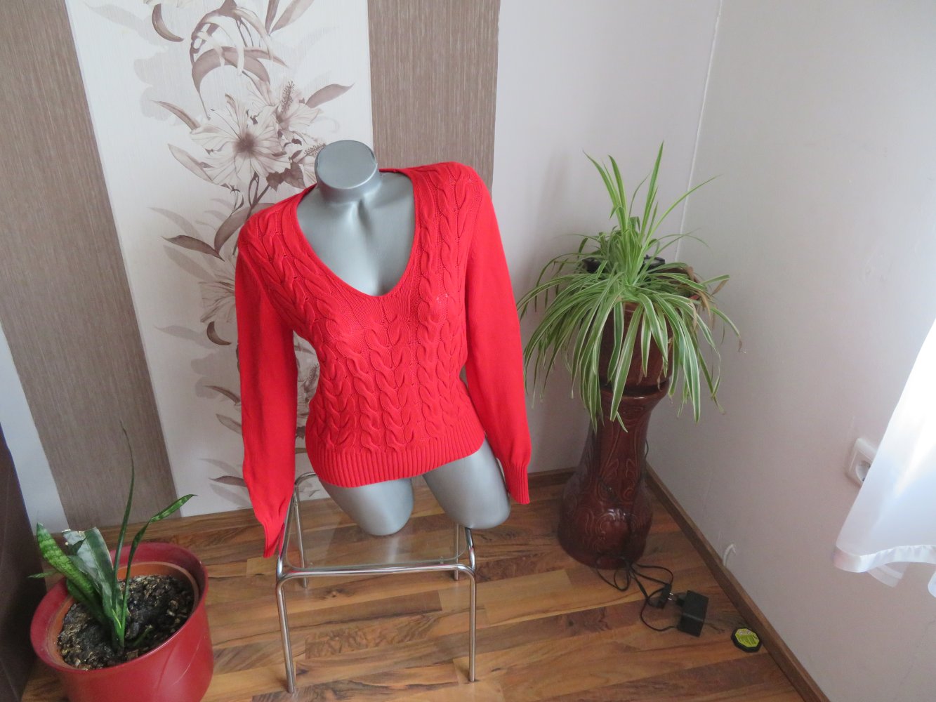 Damen Zopfmuster Pullover Größe XS/S von United Colors of Benetton (Nr2013)