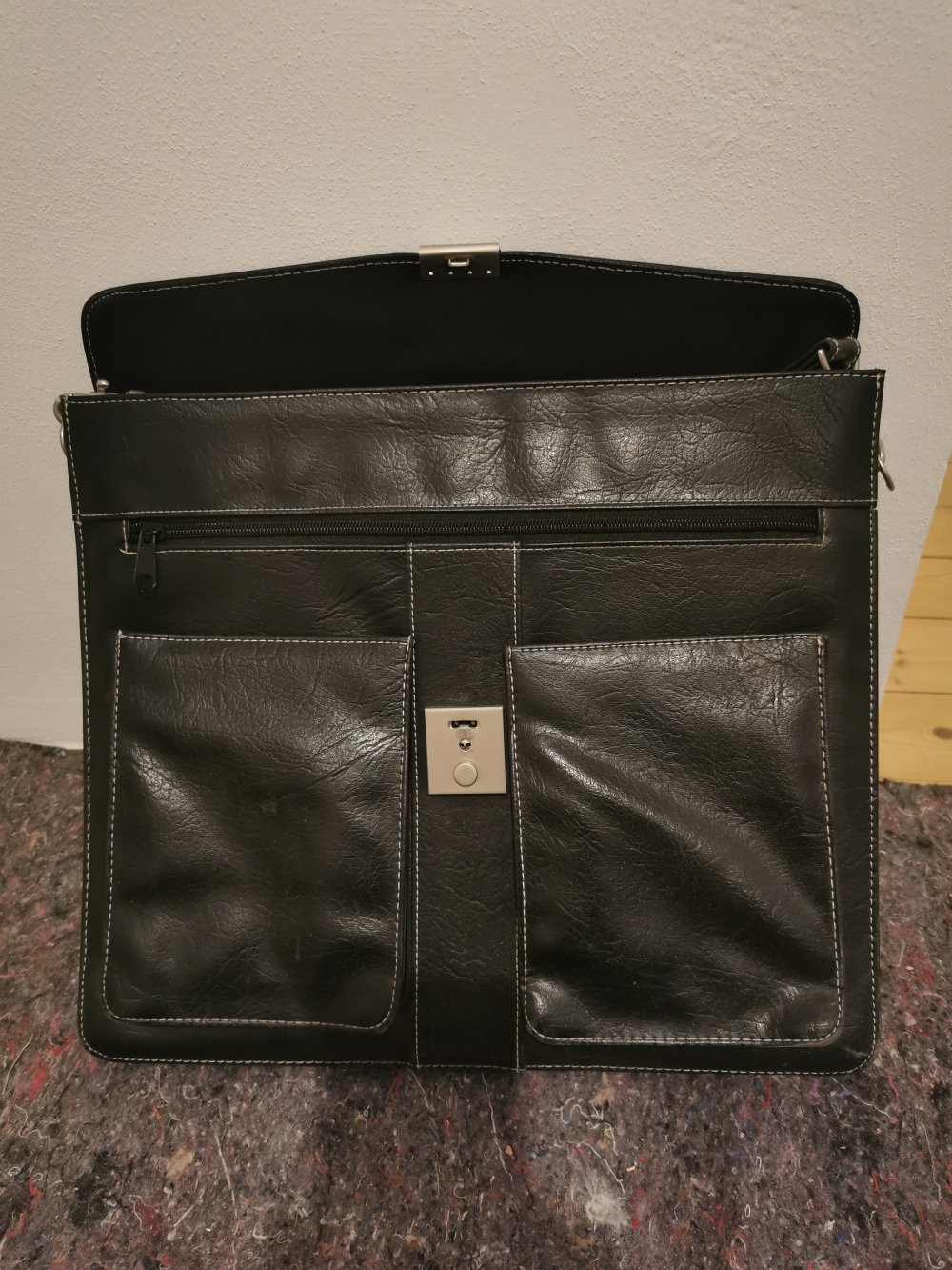 Aktentasche Aktenkoffer Leder schwarz