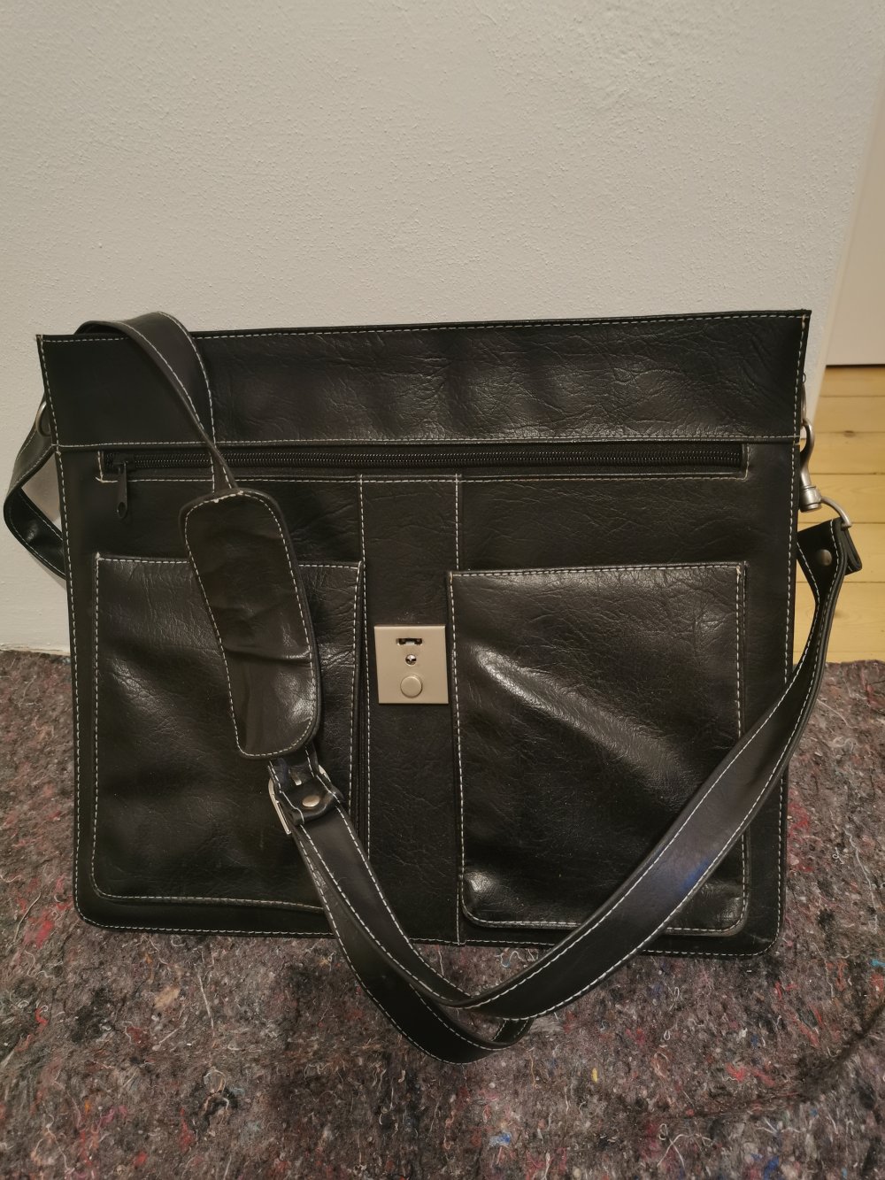 Aktentasche Aktenkoffer Leder schwarz