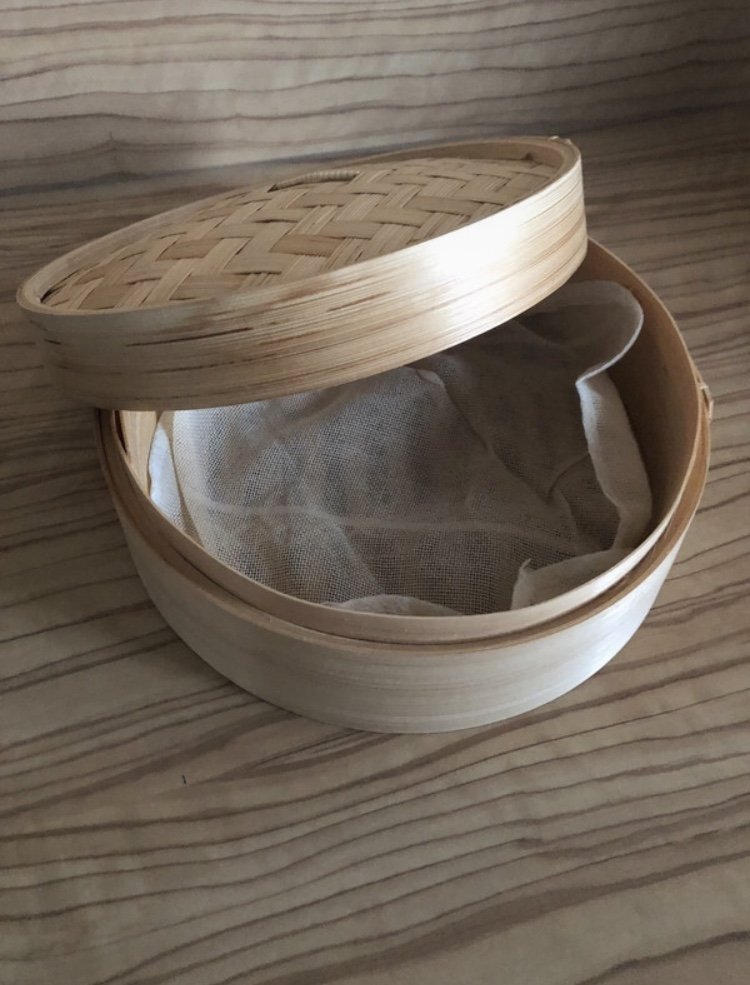 Bambus Dämpfer Mijoto und Baumwolltücher