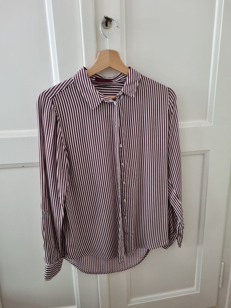 weinrot gestreifte Bluse