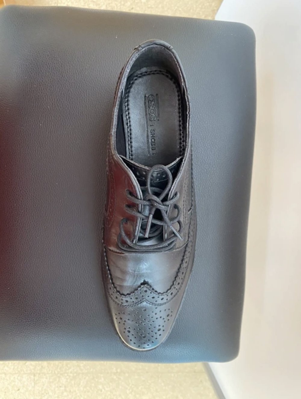 Budapester Schuhe Büro Business Französisch Echtleder Schwarz Wide Fit ASOS