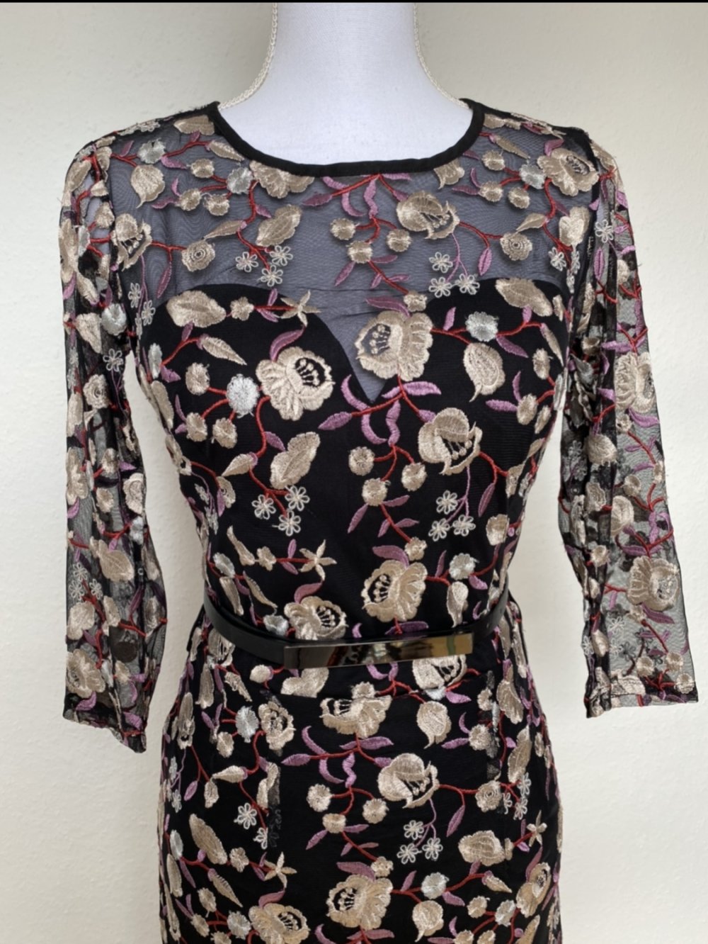 Abendkleid Kleid Tall Strickereien Blumen Mesh Bodycon Hochzeit Sommer Little Mistress