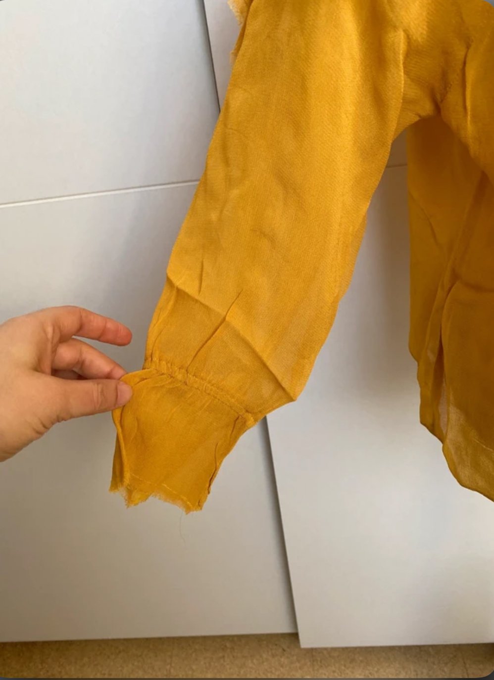 Bluse Tunika Sommer Sonne Schleife Gelb Zitrone Sonne Rüschen Fledermaus Zara