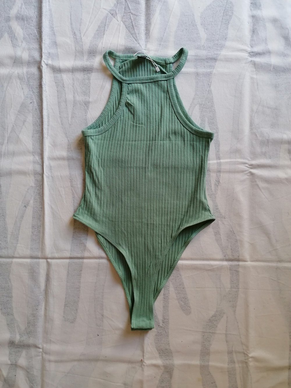 Basic Shirtbody Jerseybody mit Rippenstruktur gerippt mintgrün türkisgrün