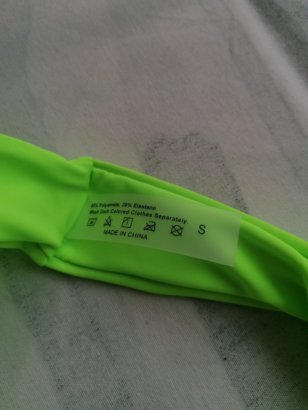 Bandeau Neckholder Bikini Set neongrün