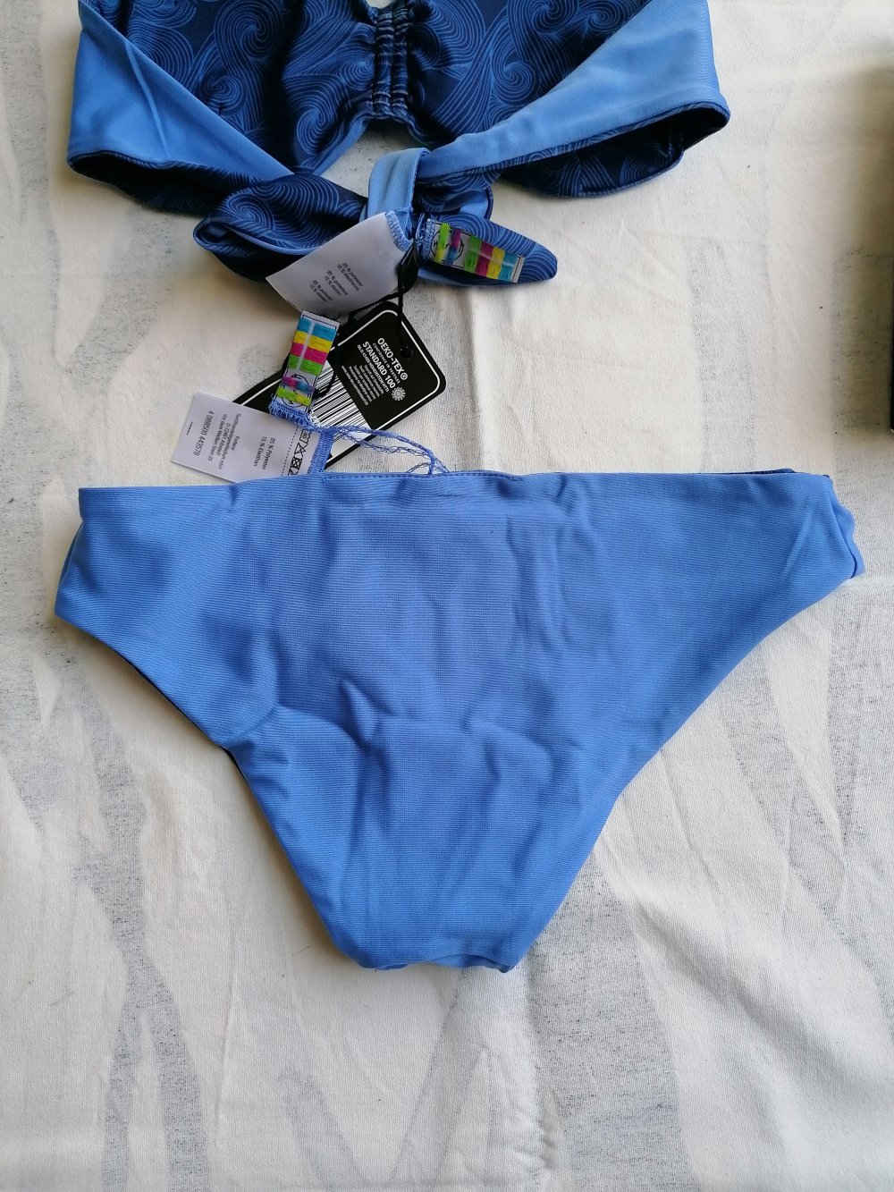 Bandeau Neckholder Wendebikini gemustert