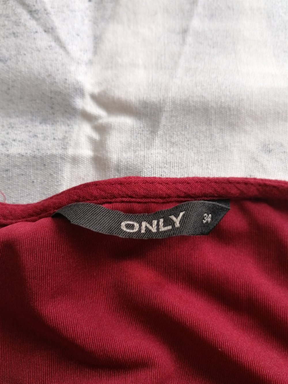 Cold-Shoulder Sommerkleid Midikleid Shirtkleid schulterfrei dunkelrot