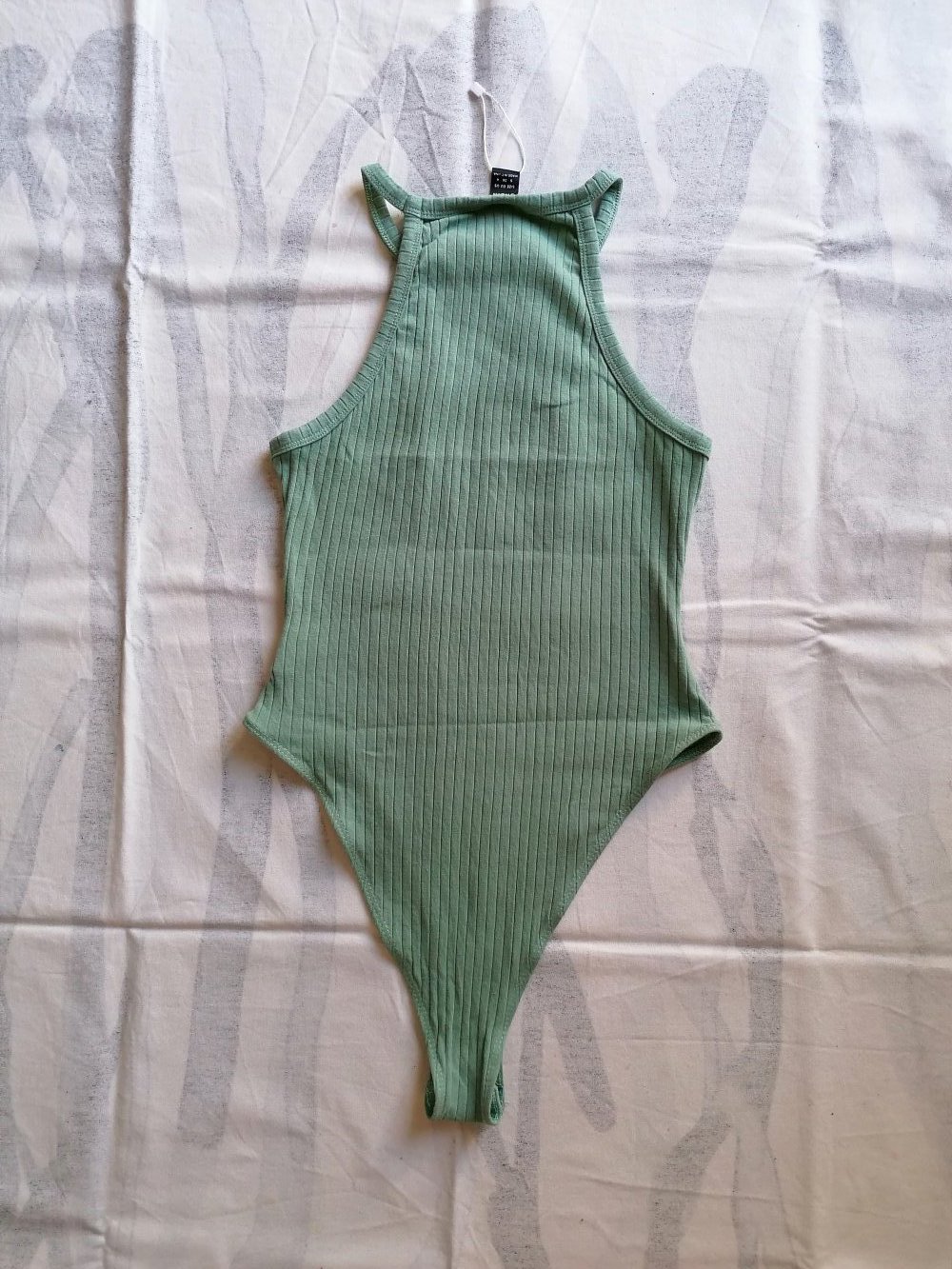 Basic Shirtbody Jerseybody mit Rippenstruktur gerippt mintgrün türkisgrün